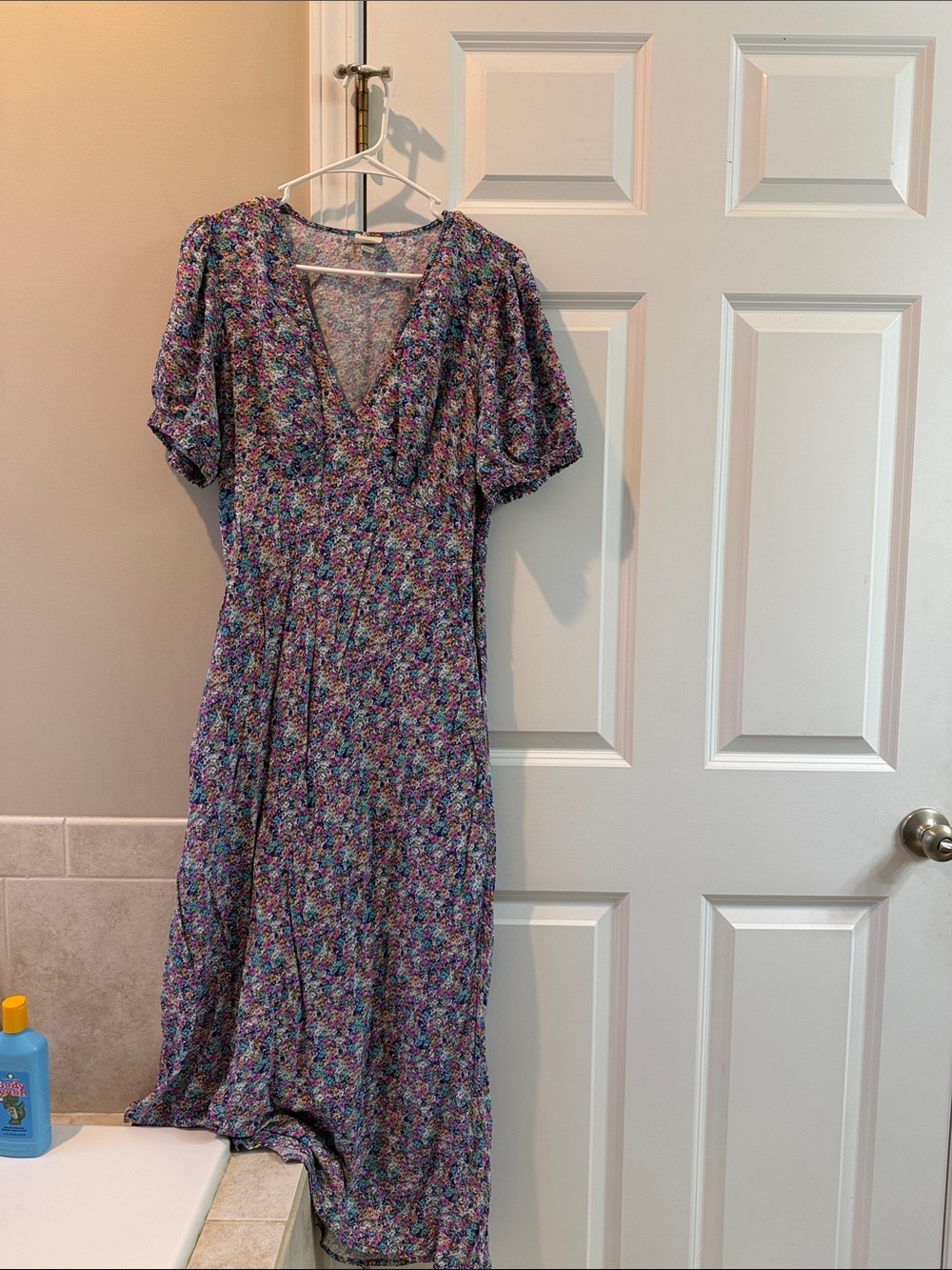 a new day Purple Floral V-Neck Maxi Dress
